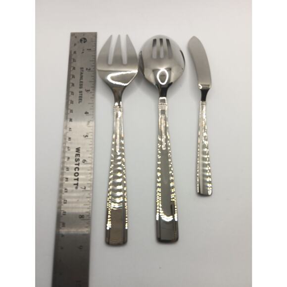 Reed & Barton Andover Pearl 3 Piece Server Hostess Set 18/10 Stainless Flatware - Picture 4 of 5